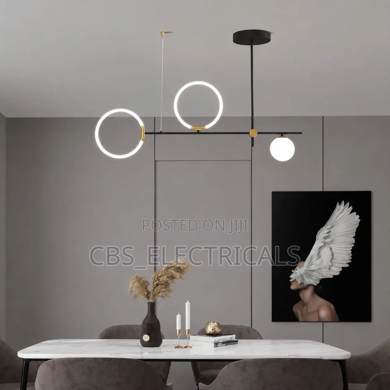 Modern Infinity Wave Led Chandelier!