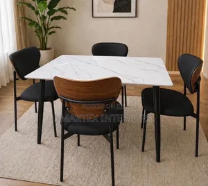 Imported Quality Marble Top Dining Table With Chairs