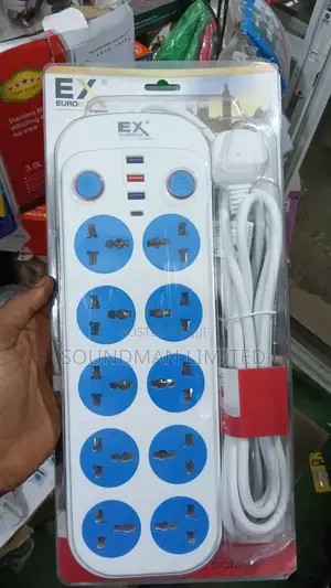 10 Ports Extension Socket With Usb Ports