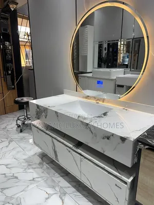120cm Marble Cabinet Wash Hand Basin With Led Mirror