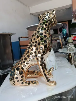 Royal Leopard Table Decor. Interior Decor Gold and Silver Available