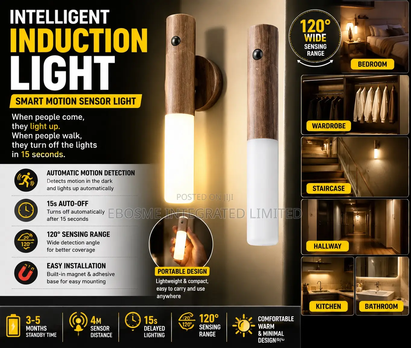 Intelligent Induction Sensor Rechargeable Light