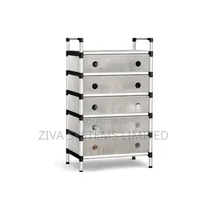 Buy Modular Storage Rack Shoe Rack With Cover – 5 Layer Home Organizer