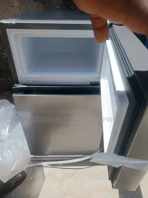 90 Liter Capacity Silver Colour Hisense Double Door Refrigerator.