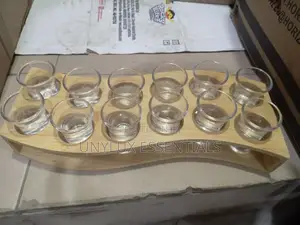 12 Hole Tequila Rack With Glass Cups