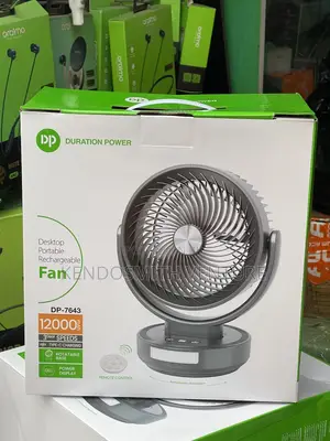 Original Power Rechargeable Desktop Fan Dp-7643 12000mah