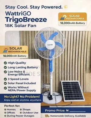 Solar Rechargeable Fan
