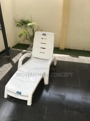 White Pool Side Bed