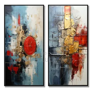 2pcs/Set Abstract Geometric Canvas Artwork