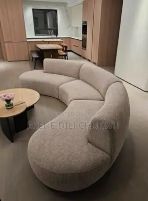 Modern Curved Luxury Sofa Set With Contemporary Organic Design