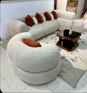 Modern Curved Luxury Sofa Set With Contemporary Organic Design