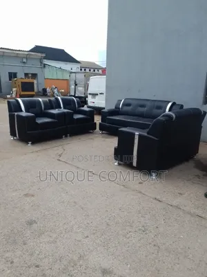 Brand New 7 Seaters Full Padded Luxurious Leather Sofa Set (3 2,1,1