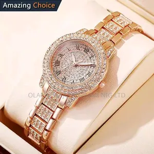 Amazing Pink Diamond Stainless Steel Women's Formal Watch