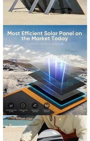 Portable Fast Charging Solar Power Bank With Foldable Solar Panel