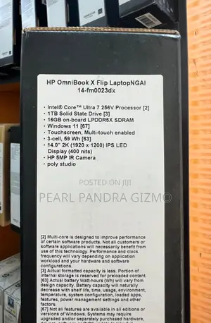 New Laptop HP OmniBook X Flip 14" 16GB Intel Core Ultra 7 SSD 1T