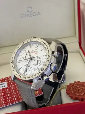 High Quality Omega Chronograph Pure Quality Leather Strap