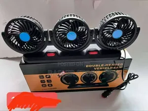 Triple-Head Vehicle Dashboard Cooling Fan.