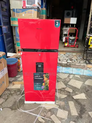 Hisense Red Fridge 205l With Dispenser 2 Years Warranty
