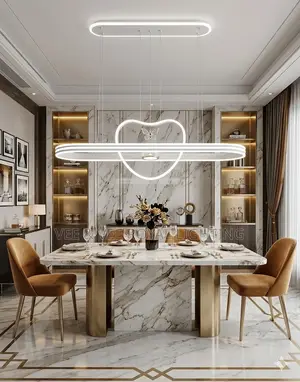 Luxury Heart Led Pendant Chandelier - Dinning and Kitchen Light