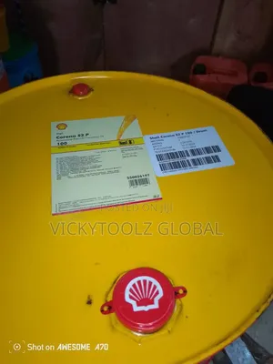 Shell Corena S2 P 100 Reciprocating Piston Air Compressor Oil Drum