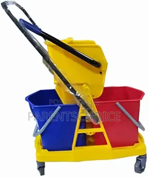 Dual Bucket Mop Trolley With Wringer - Big 24l or Small 20l