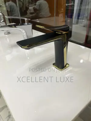 Black and Gold Basin Mixer Tap(England Made With 10 Years Warranty)