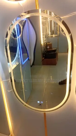Quality 100x60cm Round Sensor 3 Colored Led Lights Mirror