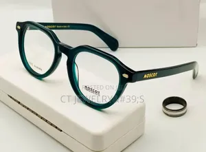 Acetate Optical Teal Green Frame, Round Style, Unisex Fashion Eyewear