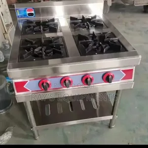 4 Burner Industrial Gas Cooker Without Oven