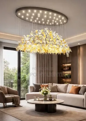 Ceramic Leaf Chandelier
