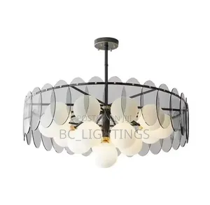 Modern Simple Rall Copper Led Pendant Lamp Indoor Lighting Chandelier