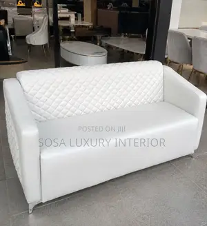 Premium Luxury White Quilted 2-seater Sofa