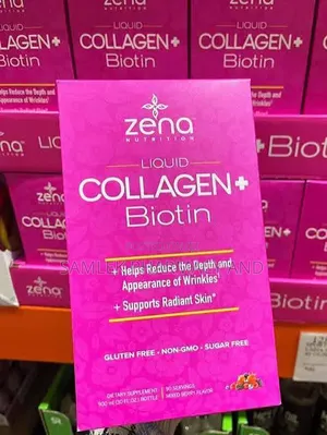 Zena Nutrition Liquid Collagen and Biotin- 3months Supply