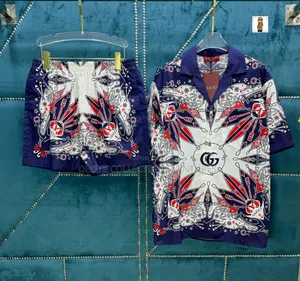 *Gucci Double Bandanna Printed Silk Shirt * *Size: M——3xl*
