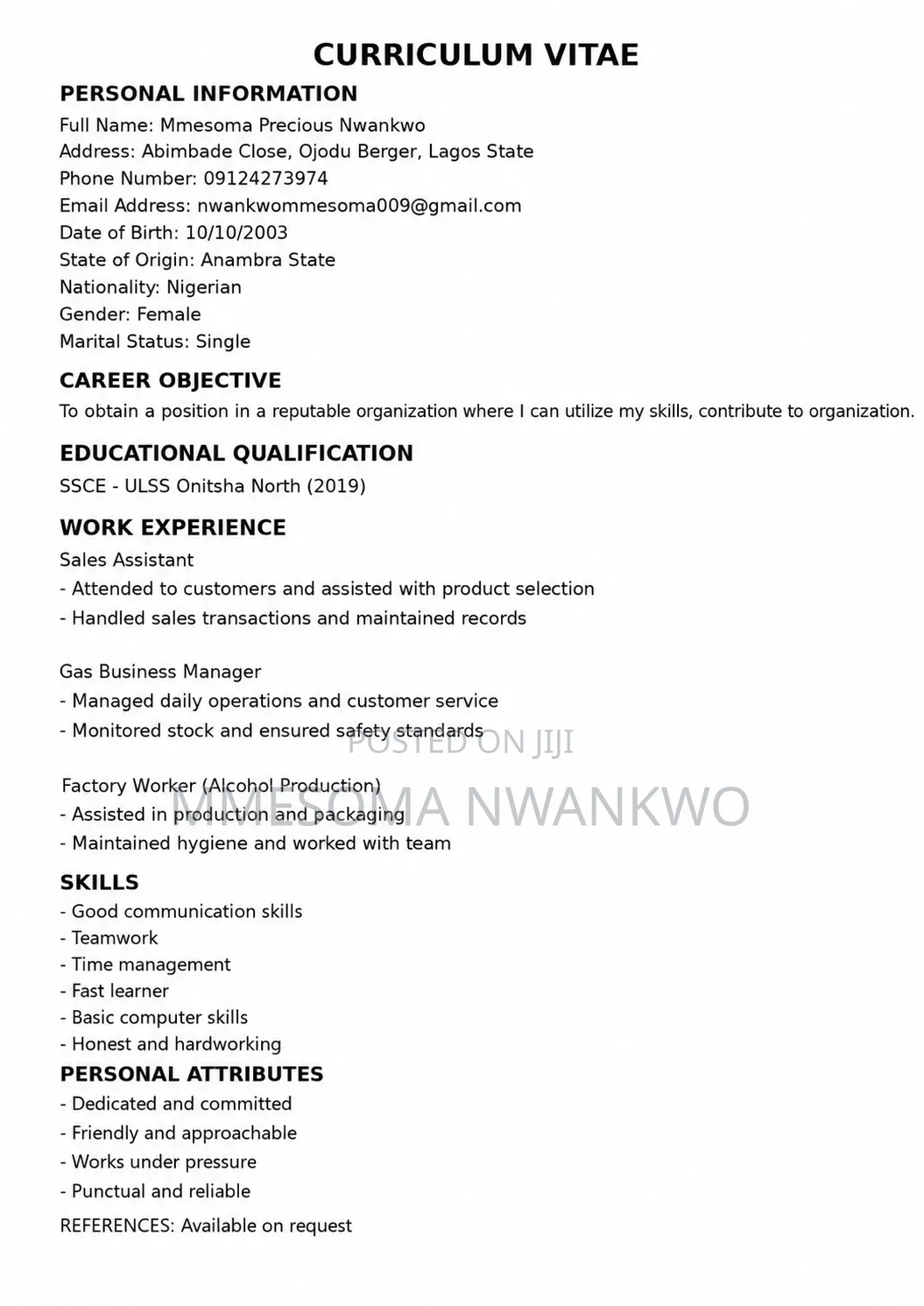Shop Assistant