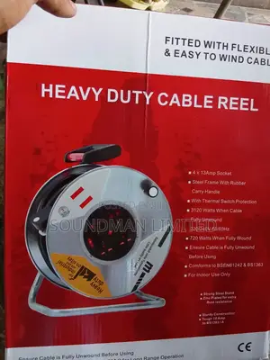 Heavy Duty Extension Cable Reel 4 Port 13amp Sockets