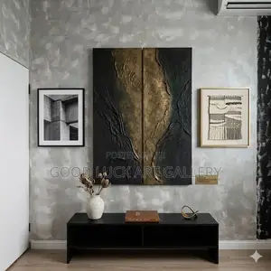 Black and Gold Modern Art