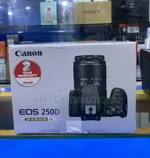Canon Eos 250d DSLR Digital Camera 24.1 Mp With 18-55mm Iii Lens