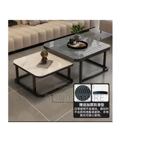2in1 Creative Scalable Metal Glass Center Table