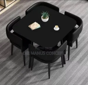 Black Marble Dinning Set