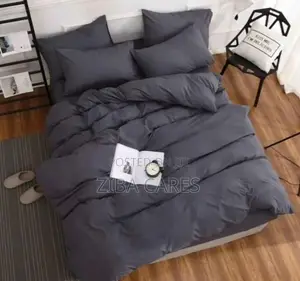 Luxury Plain Cotton Duvet Set With Pillowcases(Soft Bedding)