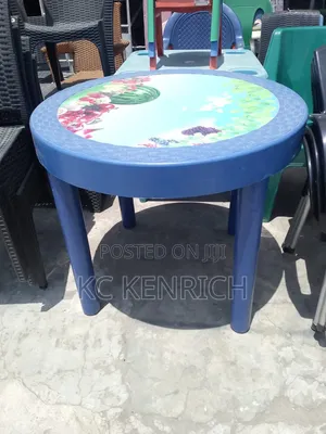 Plastic Round Table for 4
