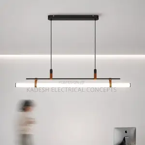 Modern Led Long Tube Chandelier Kitchen Table Dining Room Office Cafe