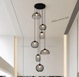 Modern Long Strip Stair Pendant Lights Indoor Lighting Ceiling Lamp