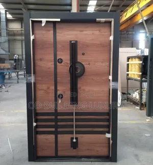 4ft By7 Turkish Luxury Security Entrance Door in a Walnut Wood Finish
