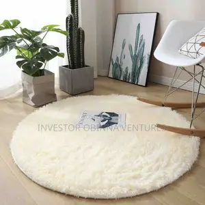 4ft Round Fur Rug- 120by120cm
