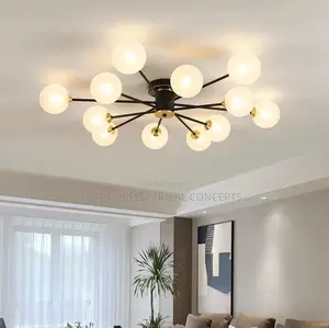 Nordic Glass Bedroom Ceiling Chandelier for Living Room