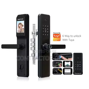 Smart Door Lock by Tuya Fingerprint Unlock With Camera Screen