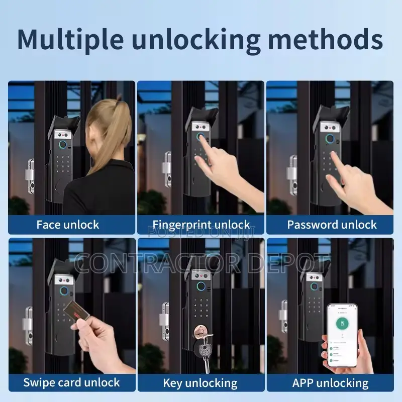 Waterproof Intercom Face Recognition Gate Lock Doorbell Keypad Code