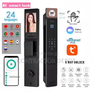 Newest Al Smart Door Lock Digital Tuya Remote Control Face Recognition